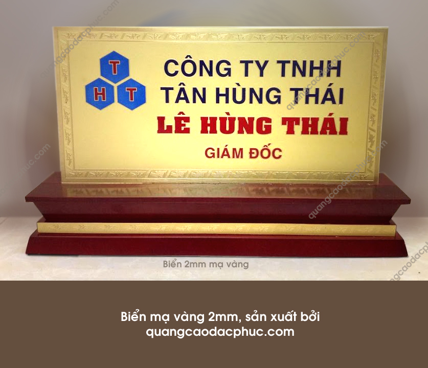 Biển Chức Danh Mạ Vàng