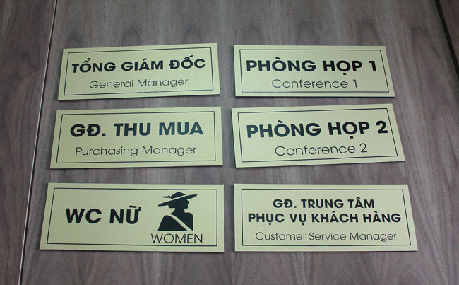 Biển Phòng Ban ALu